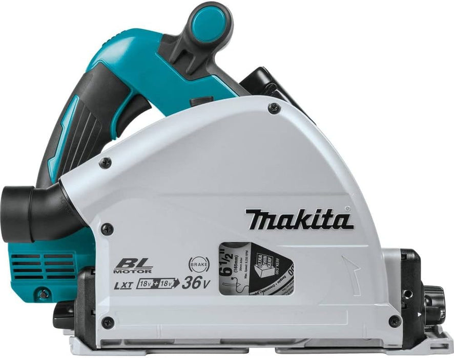 New Makita XPS01PTJ 36V LXT Brushless 6‑1/2" Plunge Circular Saw Kit. Stock number: MK8