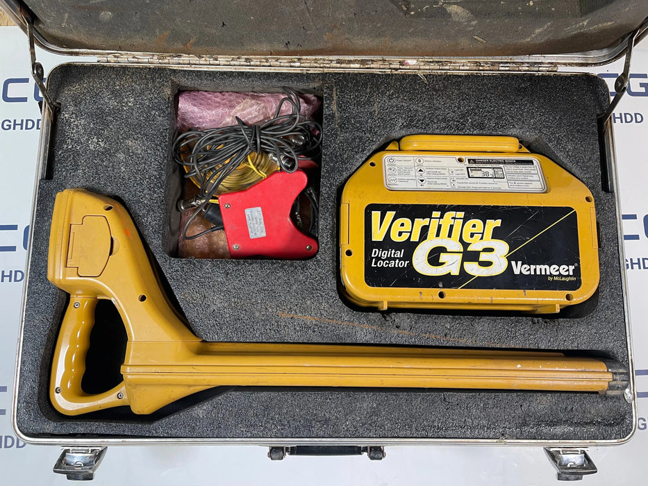 Used McLaughlin Vermeer Verifier G3 Digital Locator Set. Stock number: V112