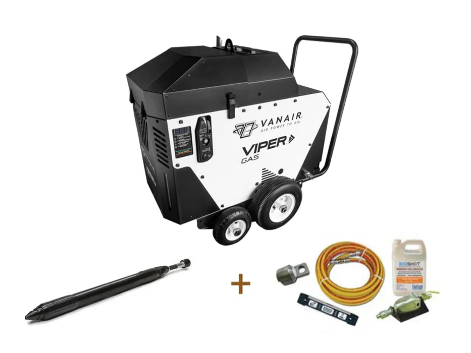 Underground Piercing Tool with Air Compressor, 3" Diameter Active Head 1/4 Turn - G604