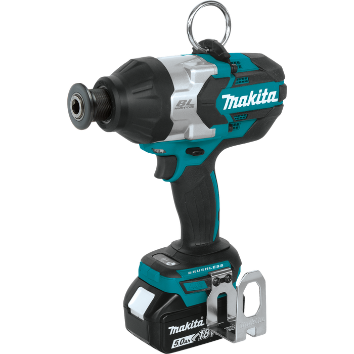 New Makita XWT09T 18V LXT Lithium Ion Brushless Cordless High Torque 7/16 in. Hex Impact Wrench Kit. Stock number: MK5