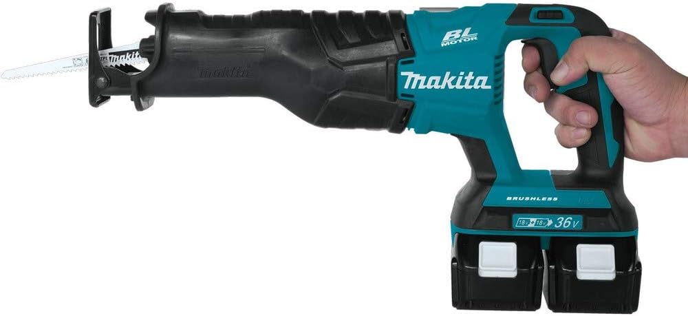 New Makita XRJ06PT 36V LXT Lithium-Ion Brushless Cordless Recipro Saw Kit. Stock number: MK2