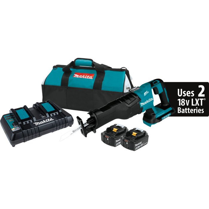 New Makita XRJ06PT 36V LXT Lithium-Ion Brushless Cordless Recipro Saw Kit. Stock number: MK2