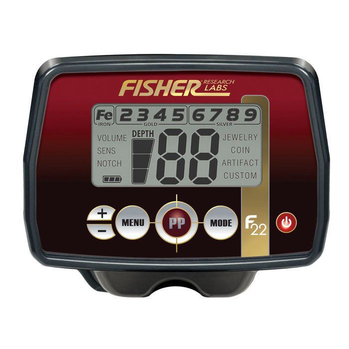 New Fisher F22 Metal Detector. Stock number: FI4