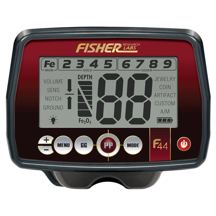 New Fisher F44 Weatherproof Metal Detector. Stock number: FI5