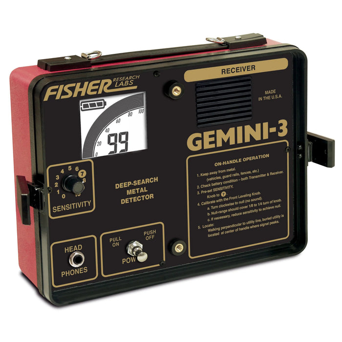 New Fisher Gemini 3 Metal Detector. Stock number: FI15