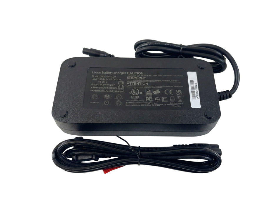 54.6V 2A Battery Charger for Super 73 ZX/S2/RX/Z S R Adventure Series. Stock number: EB3