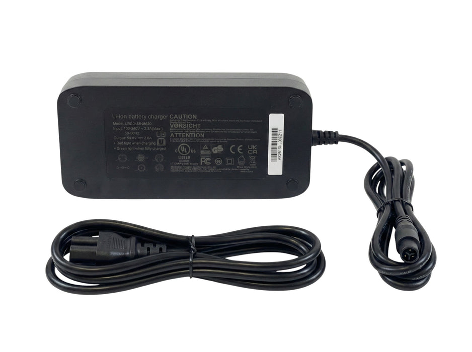 54.6V 2A Battery Charger for Super 73 ZX/S2/RX/Z S R Adventure Series. Stock number: EB3