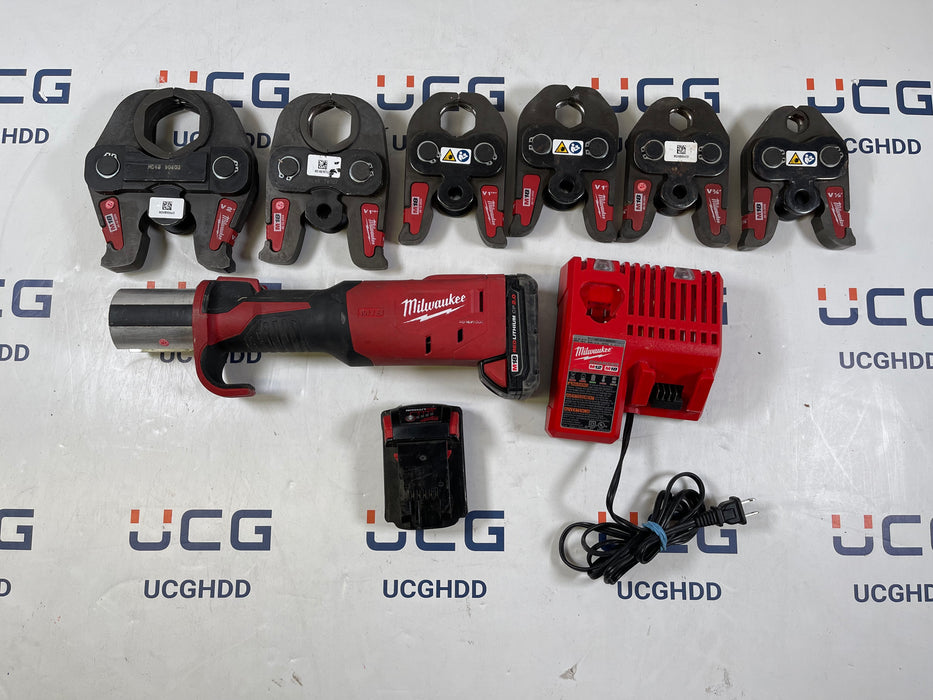 Used Milwaukee 2773-22 M18 FORCE LOGIC Press Tool Kit with 1/2” - 2” Jaws. Stock number: MW7