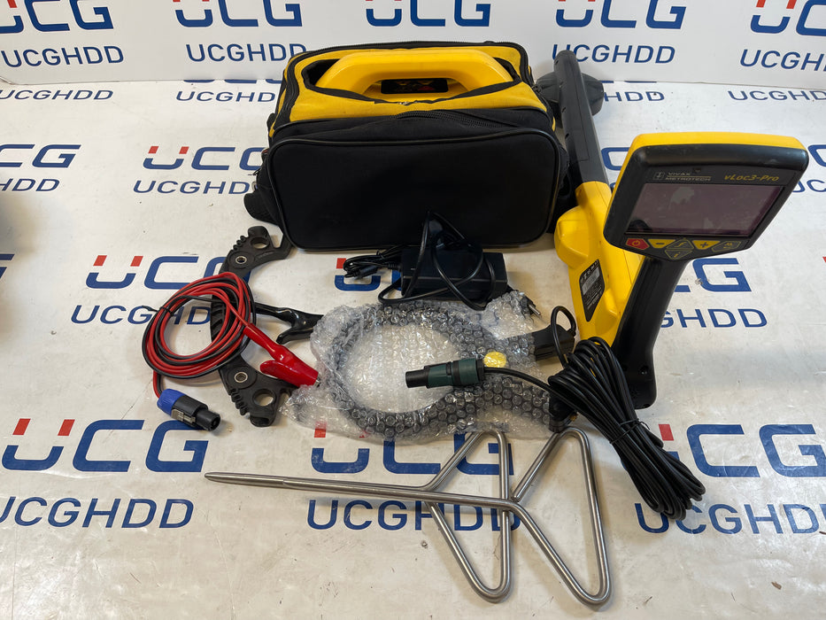 Used Vivax Metrotech vLoc3-Pro & Loc3-5Tx (Li-Ion) Utility Locator Set. Stock number: V3