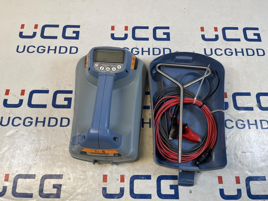 Used SPX Radiodetection RD7100 PL & TX5 (Li-Ion) kit. Stock number: R40