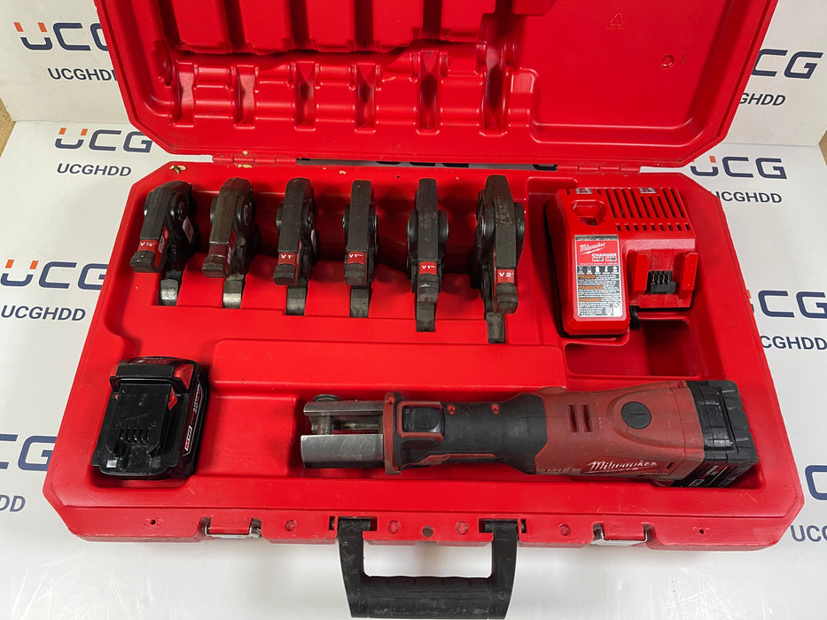 Used Milwaukee 2773-22 M18 FORCE LOGIC Press Tool Kit with 1/2” - 2” Jaws. Stock number: MW4
