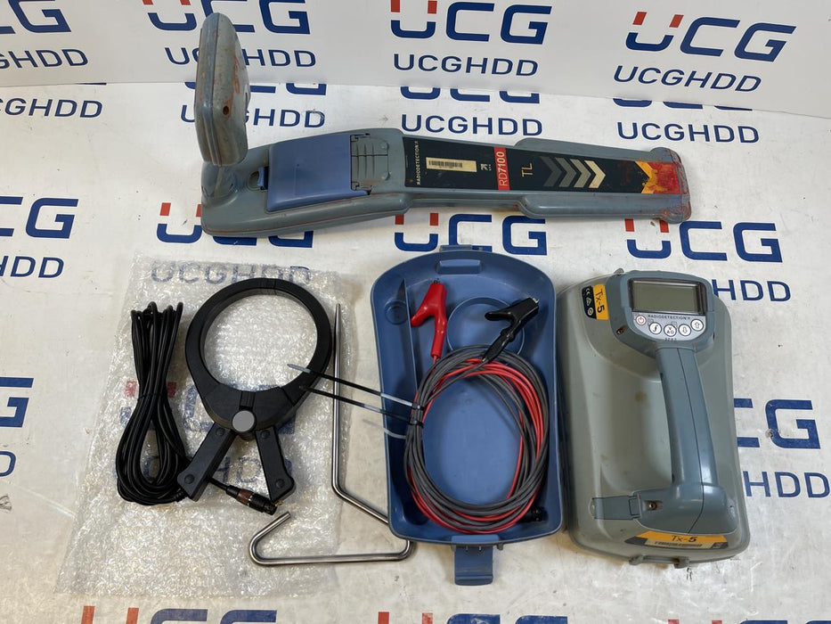 Used SPX Radiodetection RD7100 TL & TX5 kit. Stock number: R53