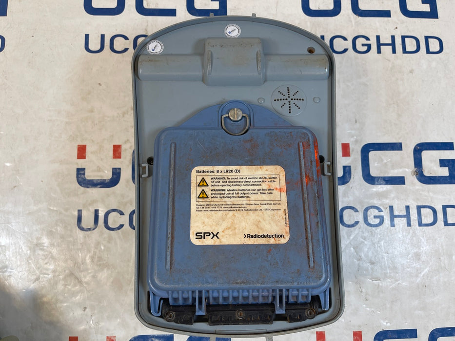 Used SPX Radiodetection TX5 transmitter (DD batteries). Stock number: R20