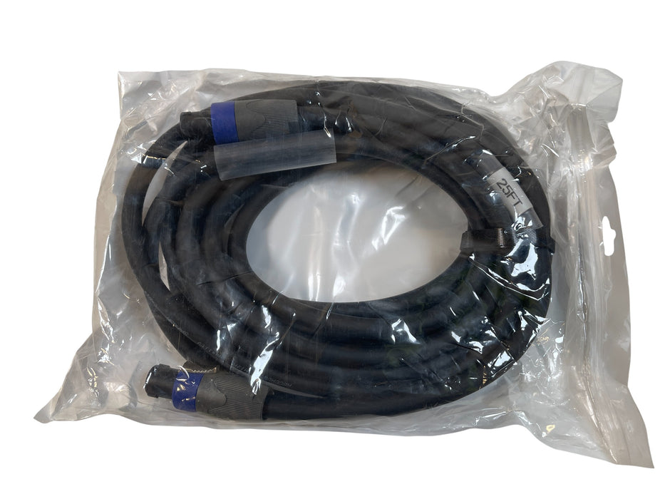 25ft SpeakOn to SpeakOn 4C/12AWG NL4FX Pro Audio Speaker Cable. Stock number: AC1