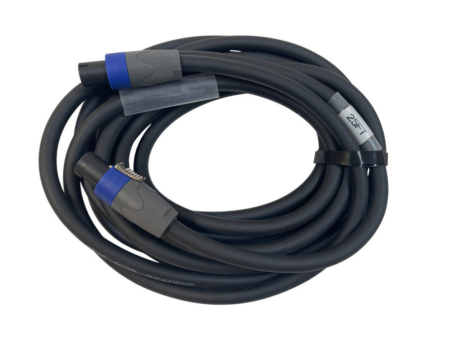 25ft SpeakOn to SpeakOn 4C/12AWG NL4FX Pro Audio Speaker Cable. Stock number: AC1