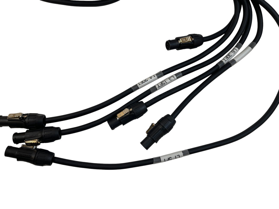 SOCO SOCAPEX 19 PIN to 6 Female True1 Breakout Staggered 5,10, 15, 20, 25, 30 ft. Stock number: AC4