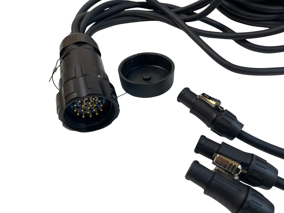 SOCO SOCAPEX 19 PIN to 6 Female True1 Breakout Staggered 5,10, 15, 20, 25, 30 ft. Stock number: AC4