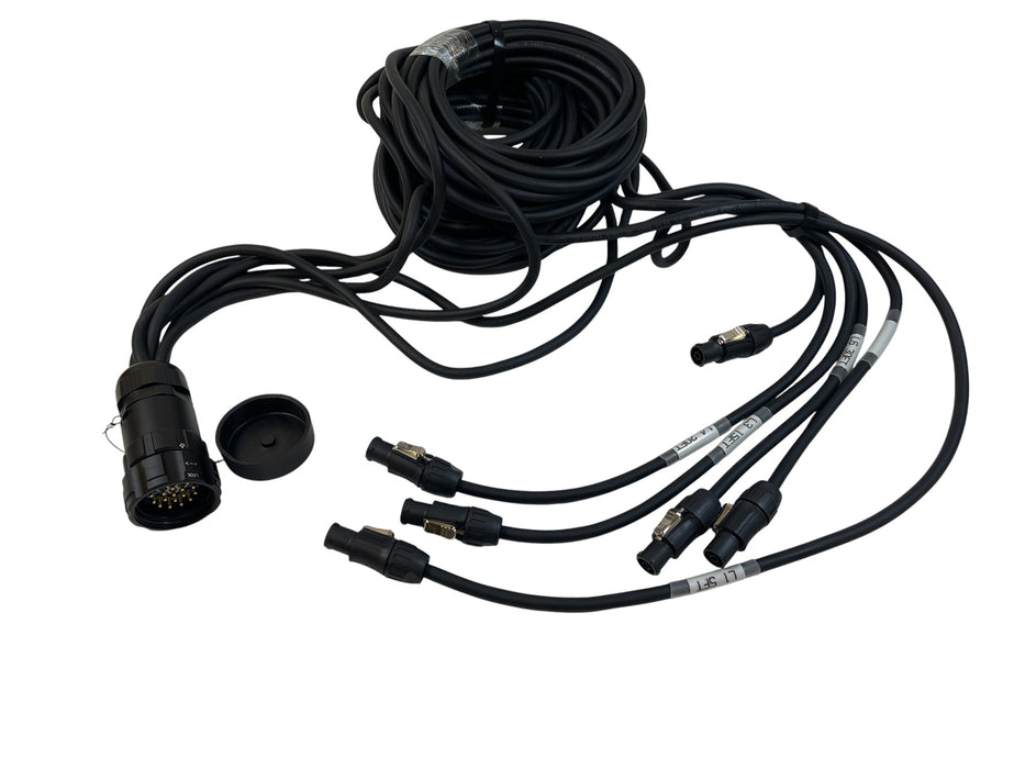 SOCO SOCAPEX 19 PIN to 6 Female True1 Breakout Staggered 5,10, 15, 20, 25, 30 ft. Stock number: AC4