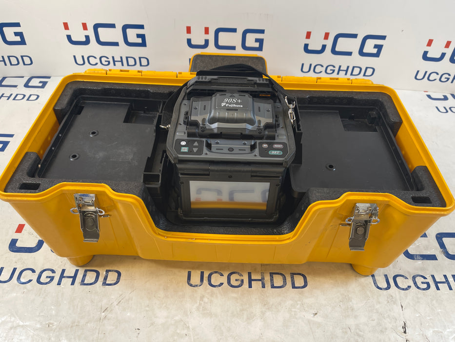 Used Fujikura FSM-90S+ Fusion Splicer w/CT-50 cleaver. Stock number: FJ90SP