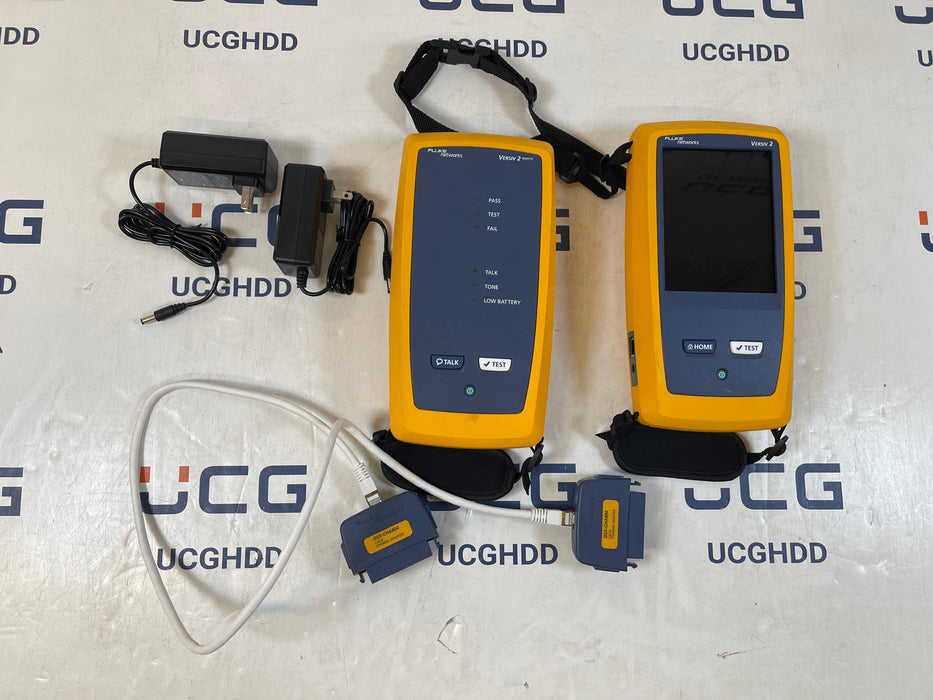 Used Fluke DSX2-8000 Versiv 2 Cat6a Cat8 LAN Cable Analyzer with Wi-Fi. Stock number: FL8000