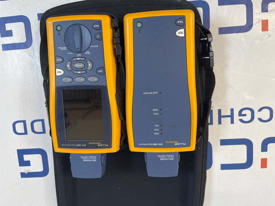 Fluke DTX-1800 DTX-MFM2 Cat6a Digital Cable Analyzer Kit (Used). Stock number: FL1800