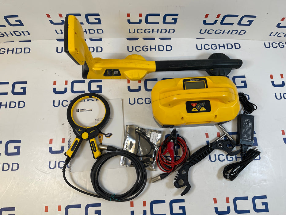 Used Vivax Metrotech vLoc3-Pro (Alkaline) & Loc3-10Tx (Li-Ion) Repaired Utility Locator Set. Stock number: V25