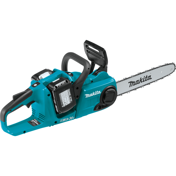 New Makita XCU03PT 36V LXT Lithium-Ion Brushless Cordless 14 in. Chain Saw Kit. Stock number: MK4