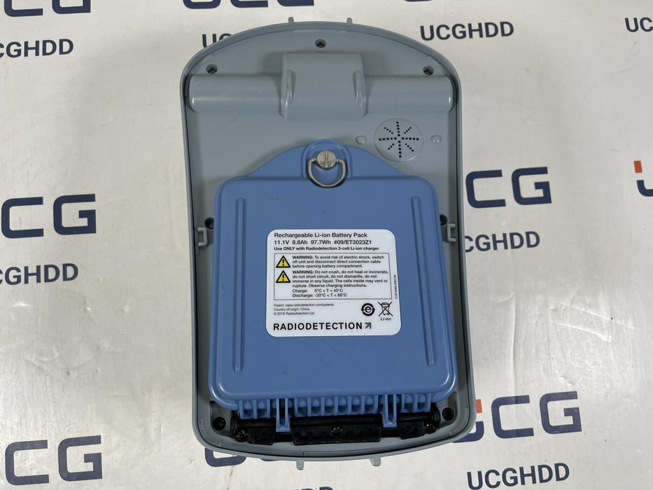 Used Radiodetection TX10B transmitter (Li-ion battery). Stock number: R14
