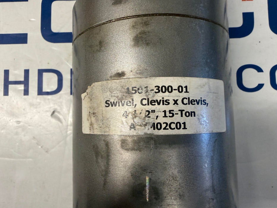 StraightLine HDD 1501-300-01 Swivel – 15 Ton, 4-1/2" OD, Clevis x Clevis – New Old Stock / Unused